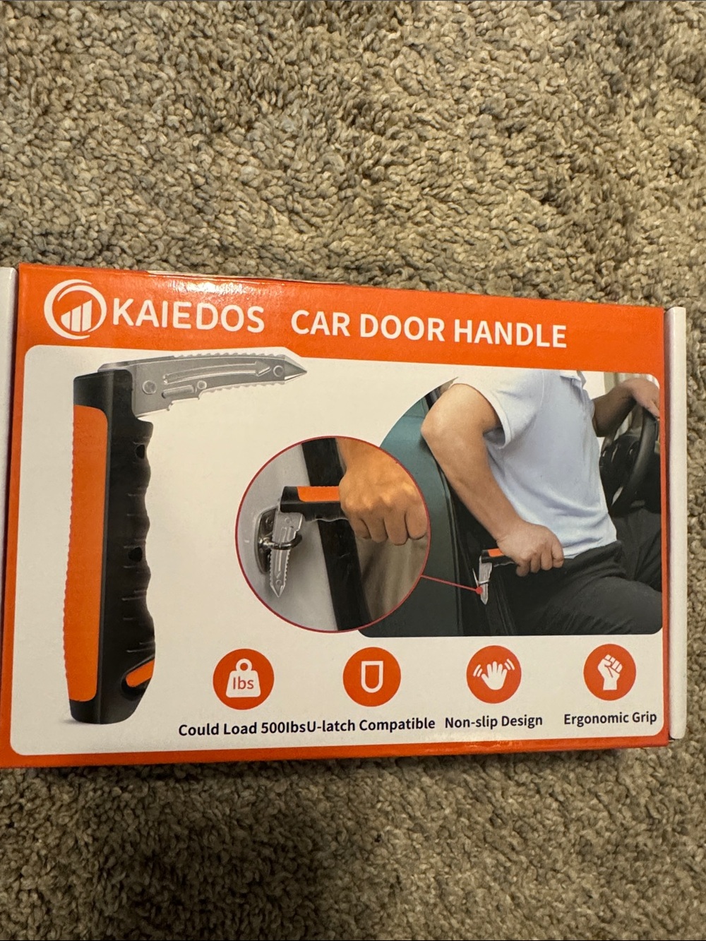 Kaiedos Orange & Black Car Door Handle Assist Grip